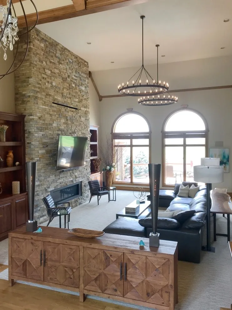 Rustic Twist with Transitional Elements and Clean Style Featuring a 20’ Firepit by Surface To Surface Interior Design/Construction - Photo 7