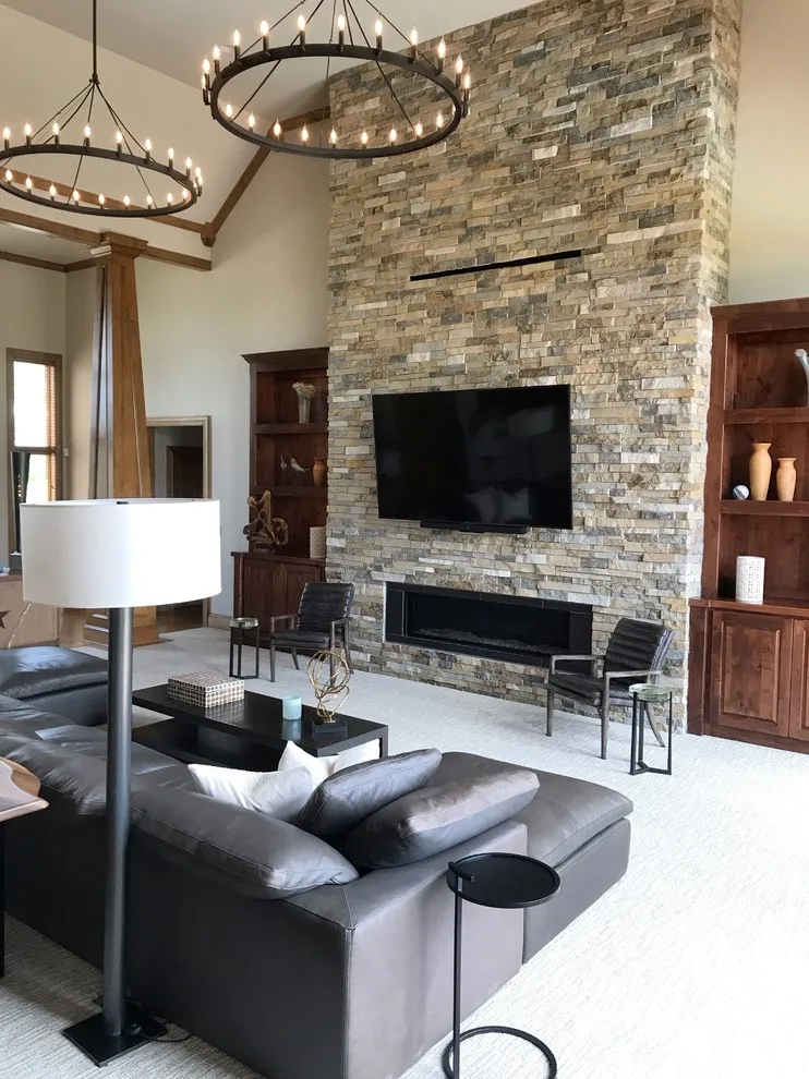 Rustic Twist with Transitional Elements and Clean Style Featuring a 20’ Firepit by Surface To Surface Interior Design/Construction - Photo 6