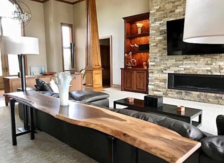 Rustic Twist with Transitional Elements and Clean Style Featuring a 20’ Firepit by Surface To Surface Interior Design/Construction - Photo 3