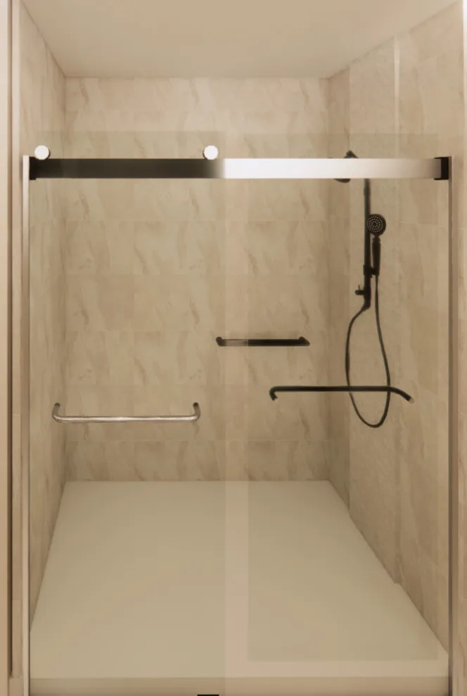 Radiant Guest Bathroom Renovation by Bonae Interiors - Photo 4