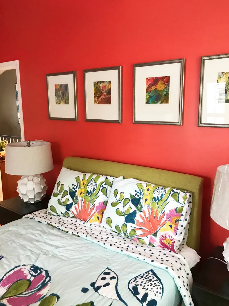 Vibrant and Fresh Guest Bedroom by Monica Lukas Design - Photo 11