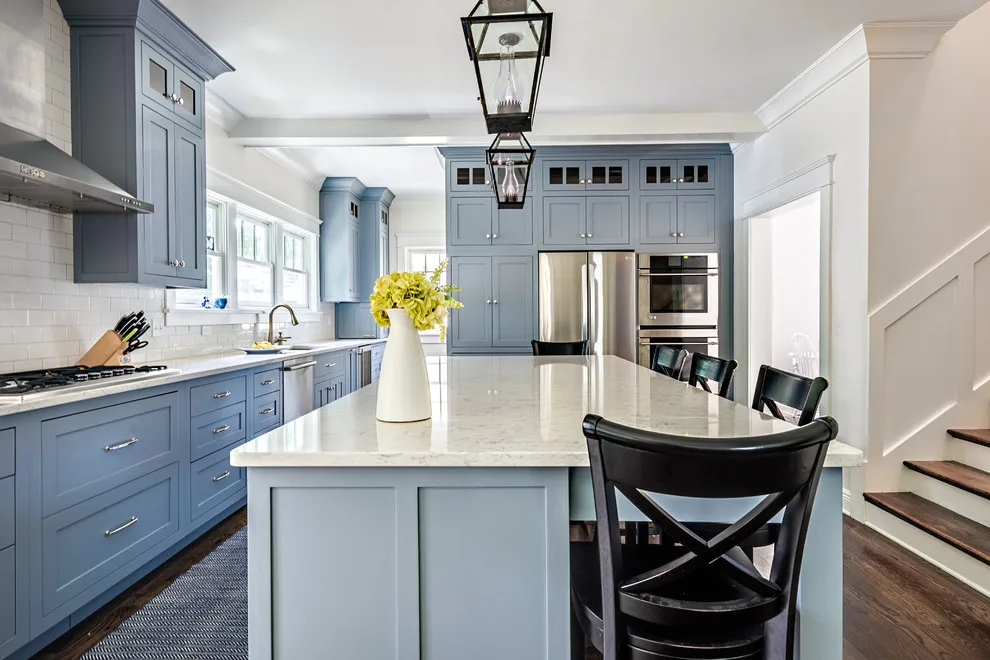 Blue Study - Second Floor Expansion - Design and Build by Marcelle Guilbeau Interior Design - Photo 9