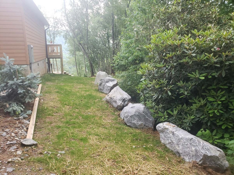 Landslide from Water & Soil Erosion Backyard Transformation by Greenscapes Landscaping & Retaining Walls - Photo 14