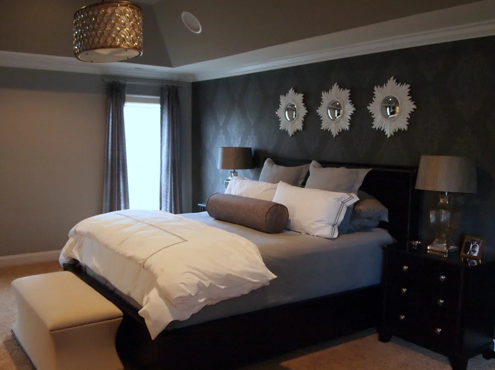 Chic Silver Glitter Primary Bedroom by Love Your Room LLC - Photo 3