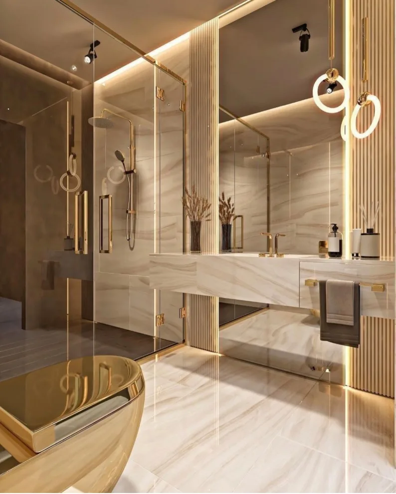 Opulent Restrooms by Indian Wells & Beverly Hills Luxury Interiors - Photo 55