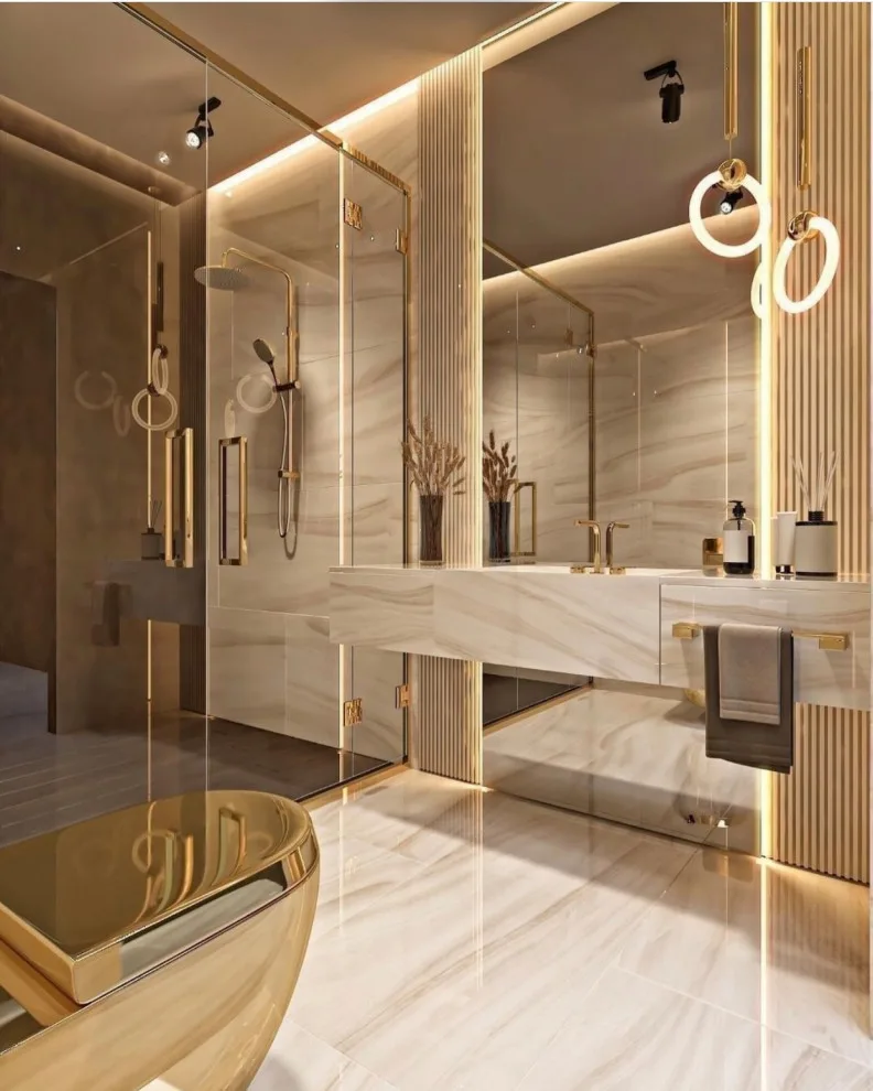 Opulent Restrooms by Indian Wells & Beverly Hills Luxury Interiors - Photo 26