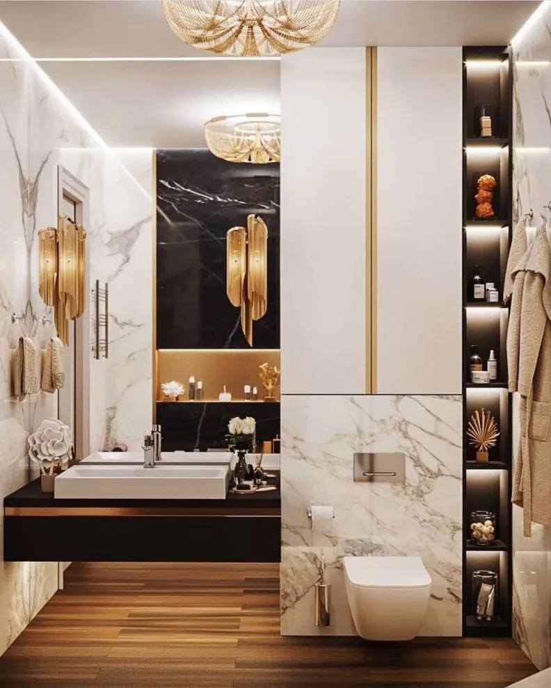 Opulent Restrooms by Indian Wells & Beverly Hills Luxury Interiors - Photo 8
