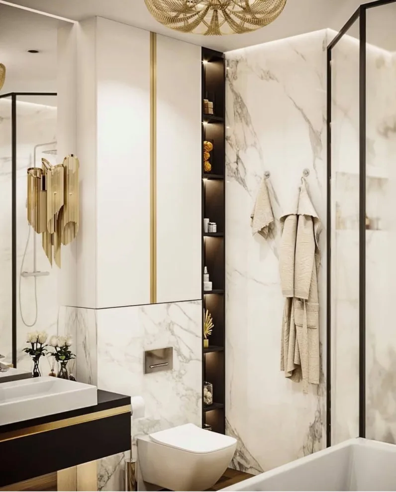 Opulent Restrooms by Indian Wells & Beverly Hills Luxury Interiors - Photo 47