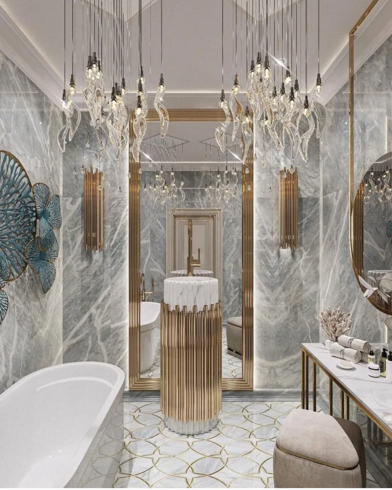 Opulent Restrooms by Indian Wells & Beverly Hills Luxury Interiors - Photo 5