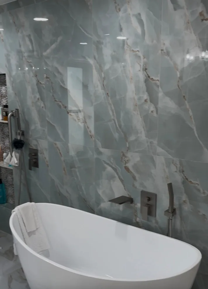 Accessible master bathroom with underfloor heating by Amy's Paint And Remodeling Solutions - Photo 5