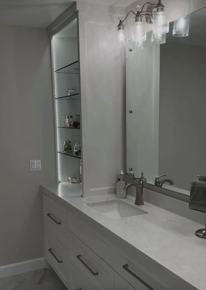 Accessible master bathroom with underfloor heating by Amy's Paint And Remodeling Solutions - Photo 10