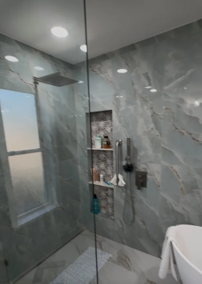 Accessible master bathroom with underfloor heating by Amy's Paint And Remodeling Solutions - Photo 14