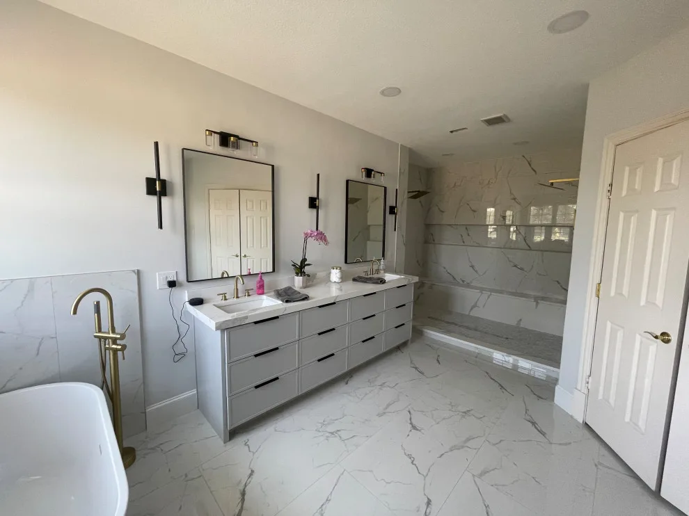 Expansive Dual Master Bathroom by Amy's Paint And Remodeling Solutions - Photo 4
