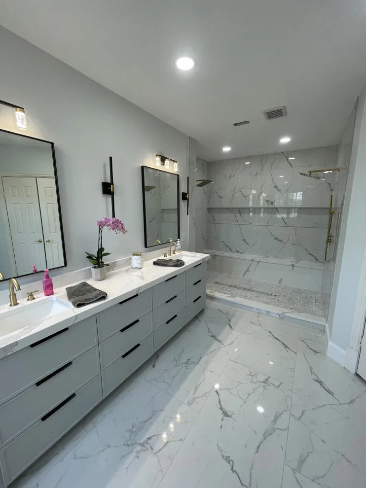 Expansive Dual Master Bathroom by Amy's Paint And Remodeling Solutions - Photo 11