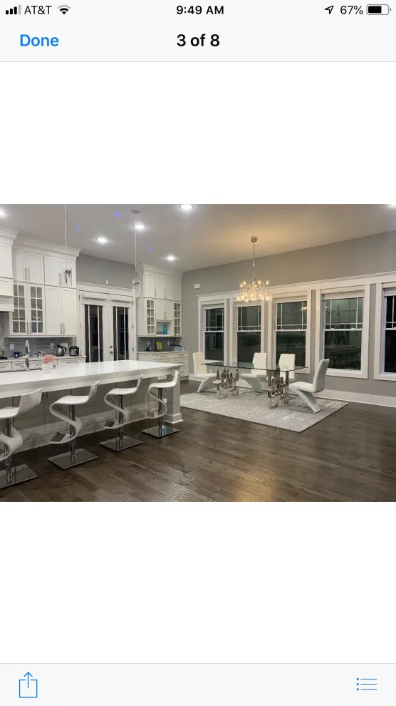 Glass Backsplash in a White Kitchen by Manisha Designs LLC - Photo 5