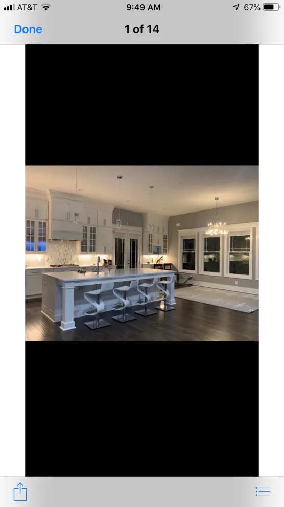 Glass Backsplash in a White Kitchen by Manisha Designs LLC - Photo 3