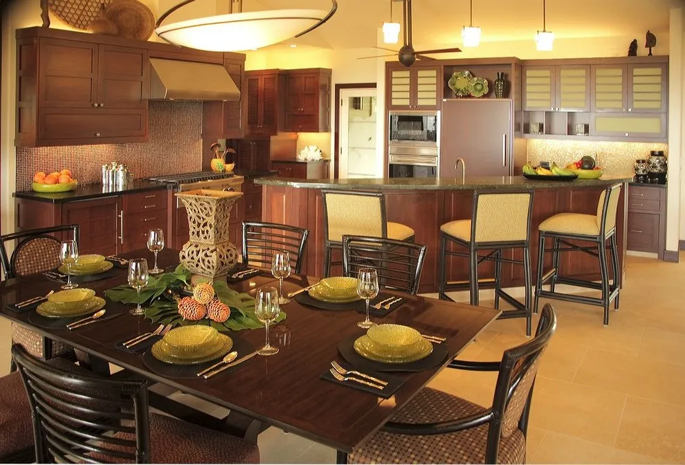 Asian Fusion Island Home by Fine Design Interiors, Inc. - Photo 4