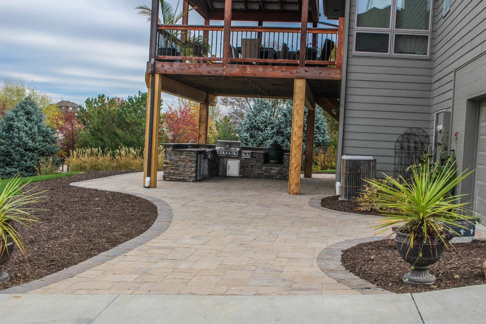 Picturesque Outdoor Kitchen and Patio by Groundscapes, Inc. - Photo 5