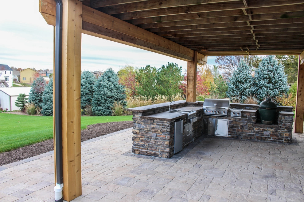 Picturesque Outdoor Kitchen and Patio by Groundscapes, Inc. - Photo 10