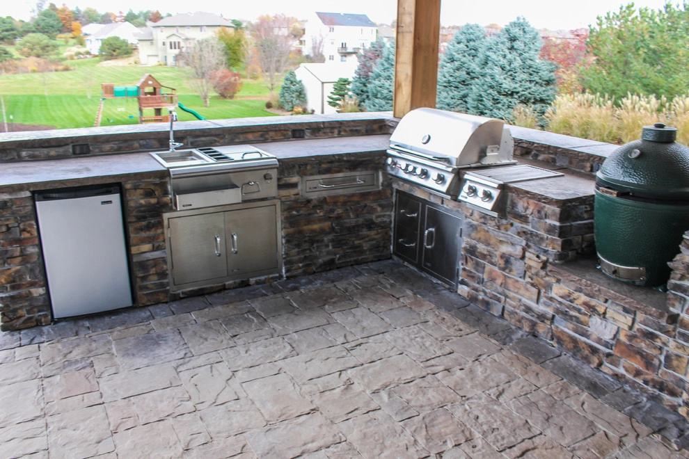 Picturesque Outdoor Kitchen and Patio by Groundscapes, Inc. - Photo 9