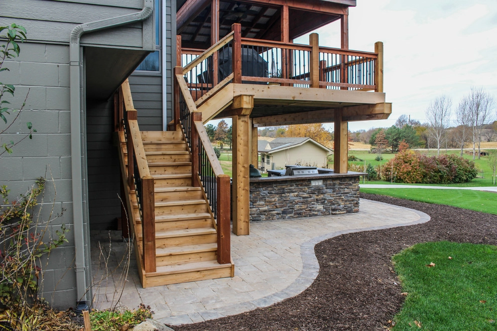 Picturesque Outdoor Kitchen and Patio by Groundscapes, Inc. - Photo 4