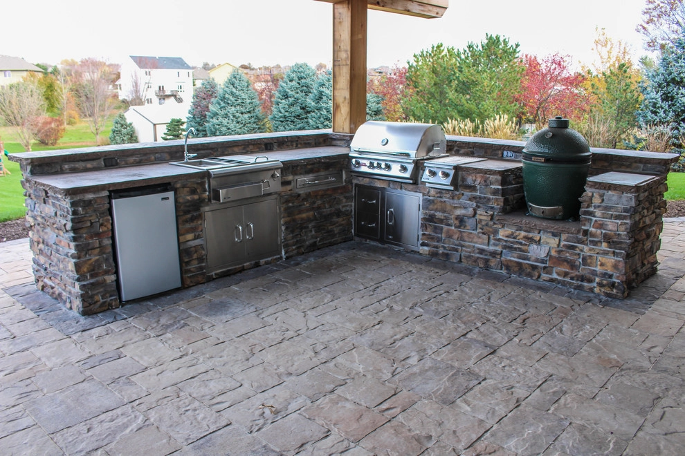 Picturesque Outdoor Kitchen and Patio by Groundscapes, Inc. - Photo 18