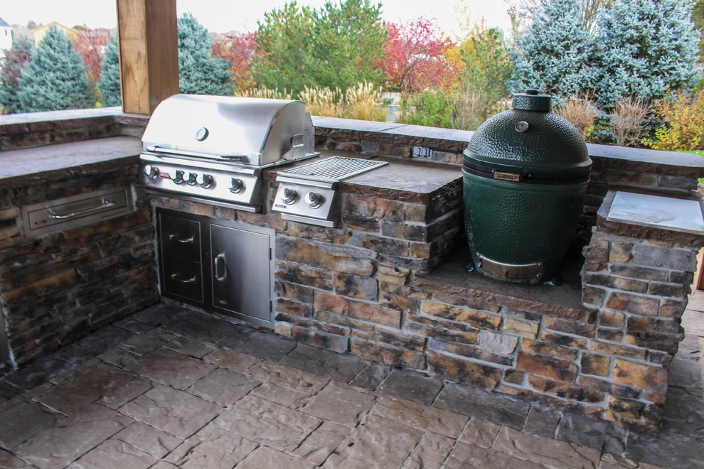 Picturesque Outdoor Kitchen and Patio by Groundscapes, Inc. - Photo 19