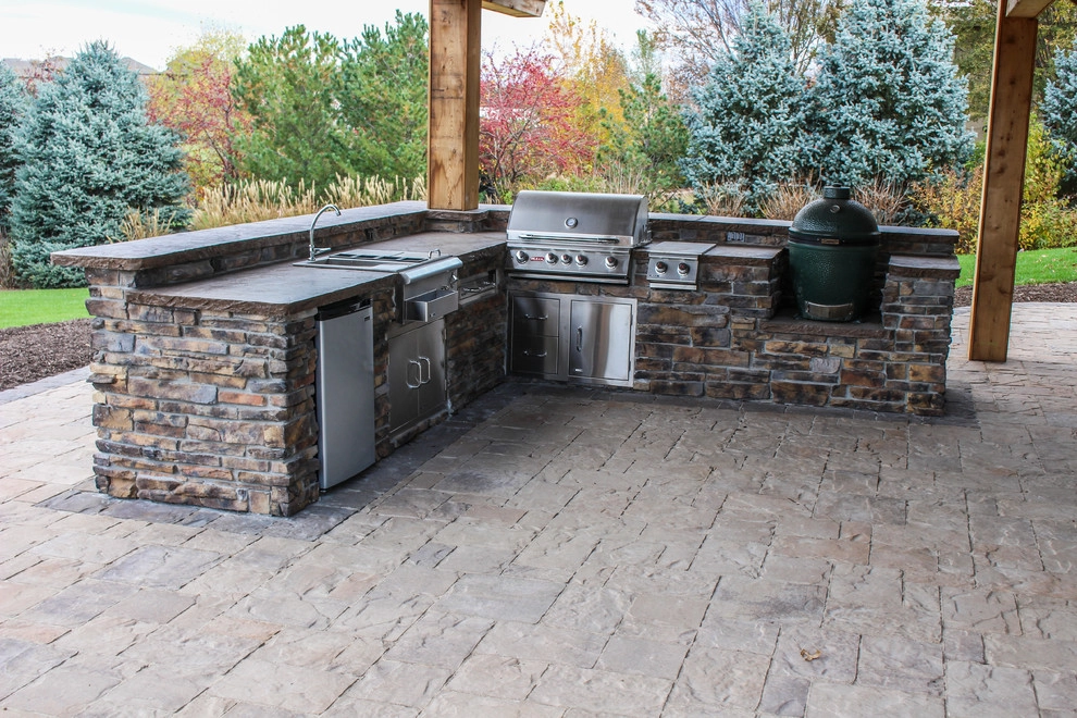 Picturesque Outdoor Kitchen and Patio by Groundscapes, Inc. - Photo 7