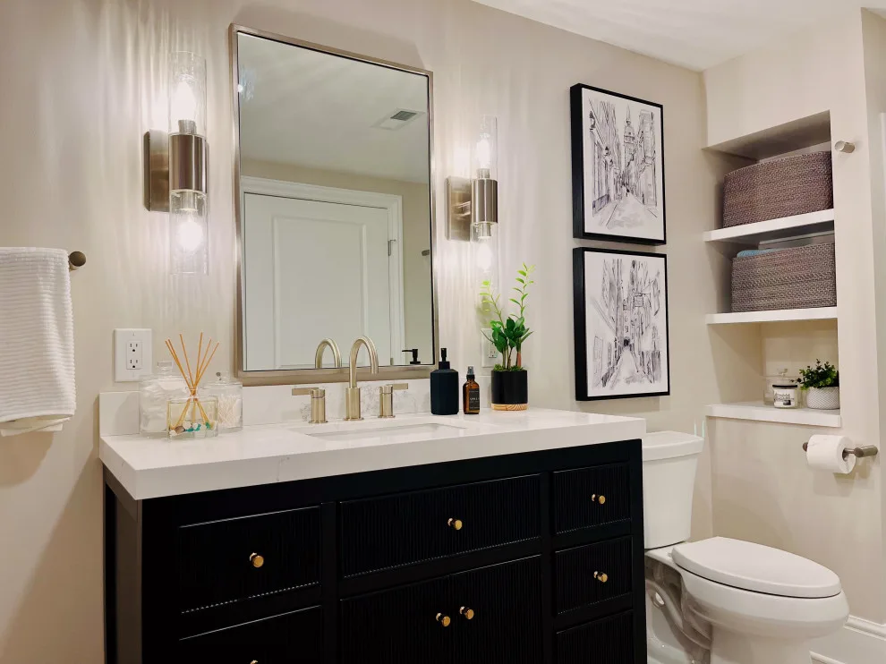 Contemporary Basement Restroom by DesignFive, LLC - Steve Shorthouse - Photo 8