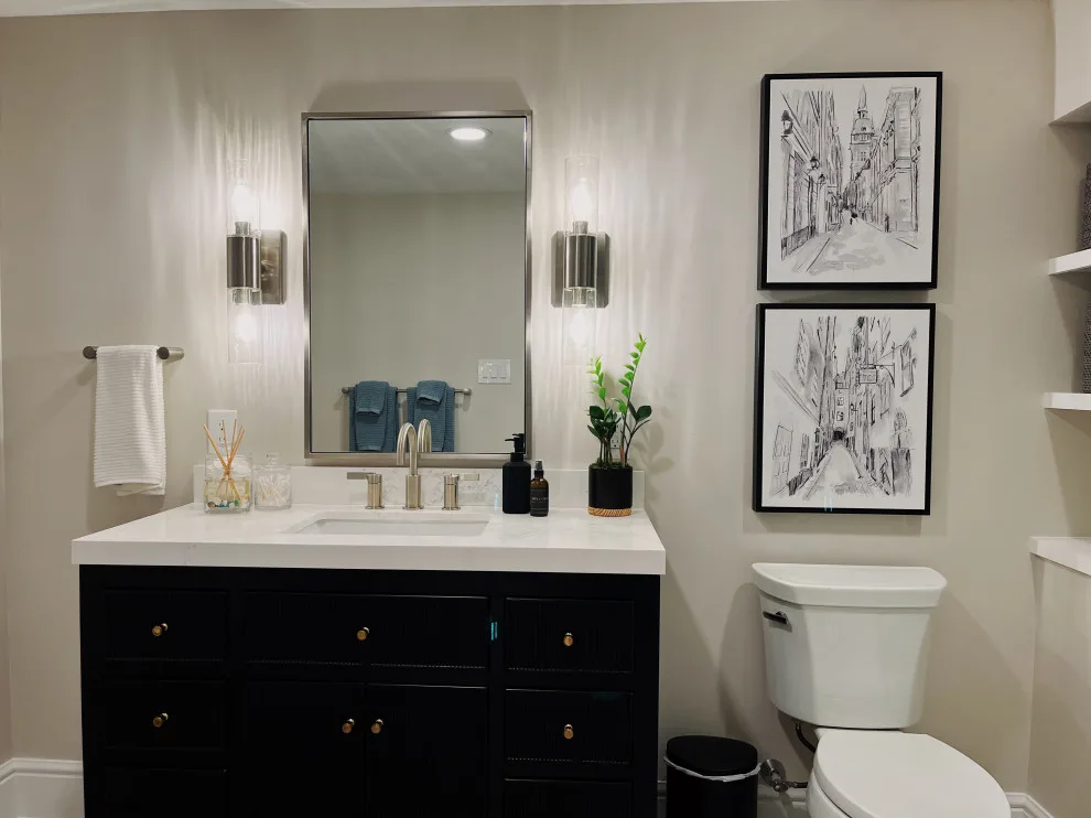 Contemporary Basement Restroom by DesignFive, LLC - Steve Shorthouse - Photo 6