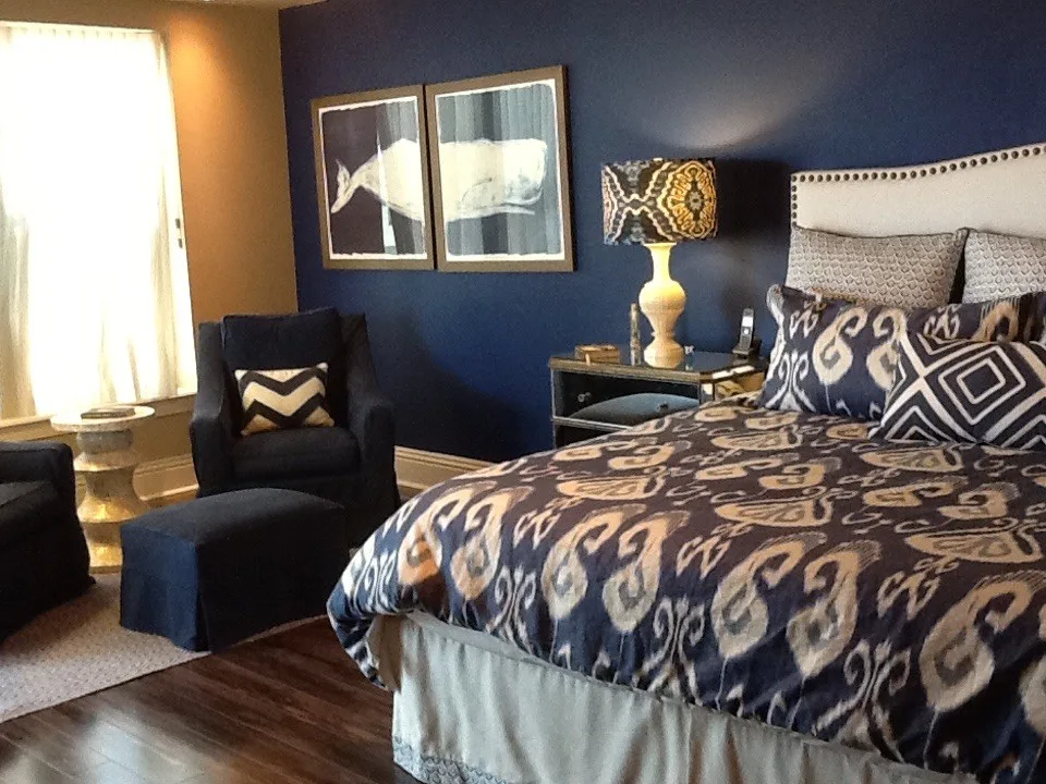 Seaside Bedroom in Navy and White by Mineral City - Photo 4