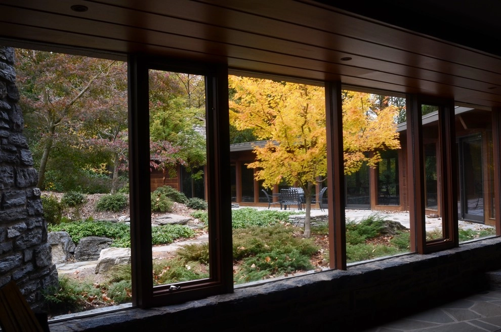 Frank Lloyd Wright Inspired Home in PA Woodland by Hanselman Landscape And Gardens - Photo 2