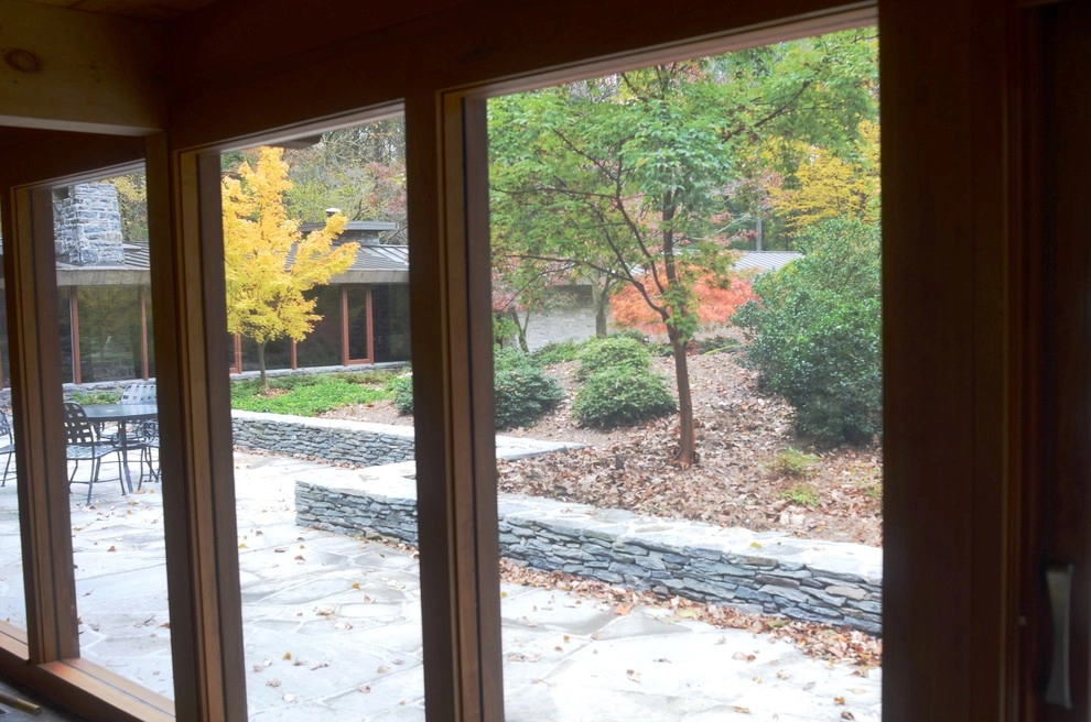 Frank Lloyd Wright Inspired Home in PA Woodland by Hanselman Landscape And Gardens - Photo 4
