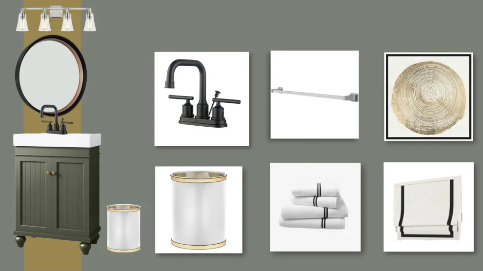 Chic and Minimalist Powder Room by Creative Interior Designs By Lynda LLC - Photo 6