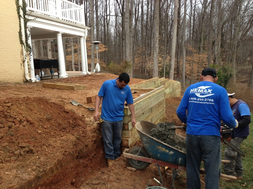 Pressure Treated Timber Wall - McLean, VA by HEMAX Construction Services & Landscaping, LLC - Photo 6