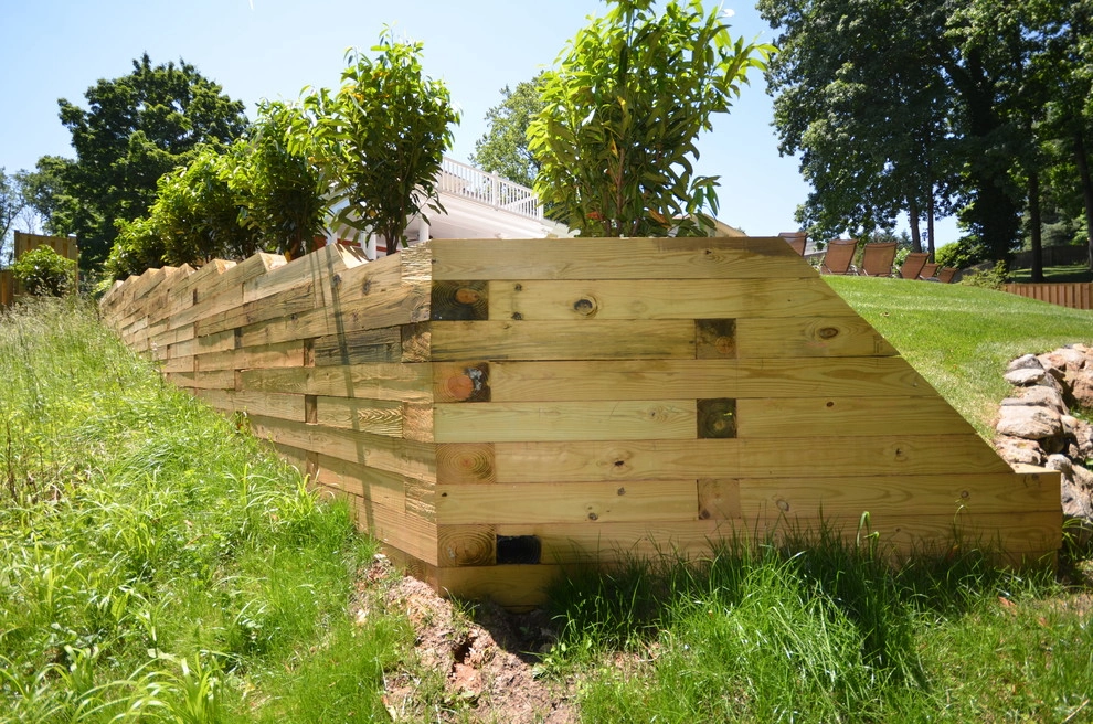 Pressure Treated Timber Wall - McLean, VA by HEMAX Construction Services & Landscaping, LLC - Photo 2