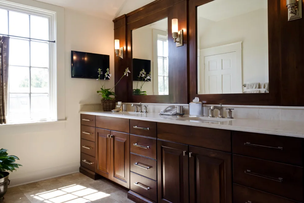 Elegant Master Bathroom by Audrey Curl Interiors - Photo 3