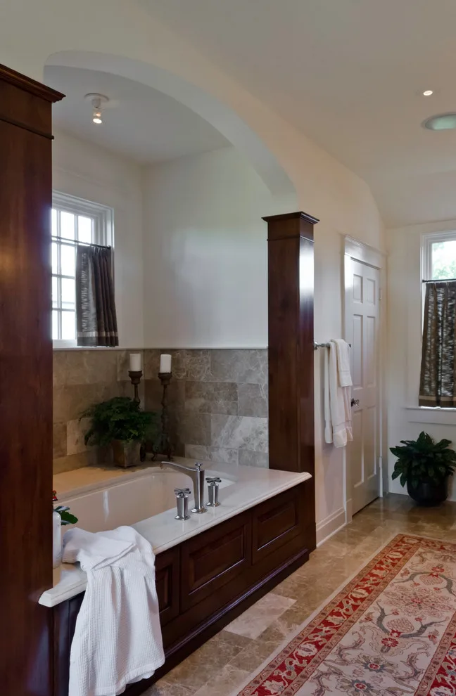 Elegant Master Bathroom by Audrey Curl Interiors - Photo 2