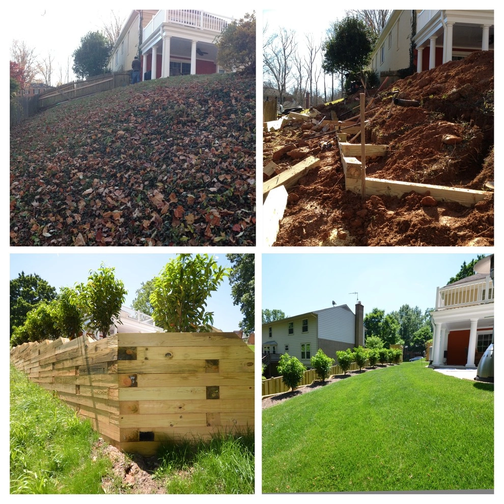 Pressure Treated Timber Wall - McLean, VA by HEMAX Construction Services & Landscaping, LLC - Photo 4