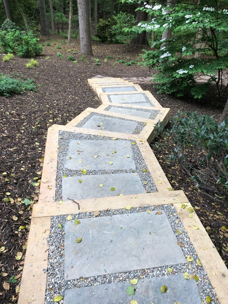 Timber and Flagstone Steps by HEMAX Construction Services & Landscaping, LLC - Photo 3