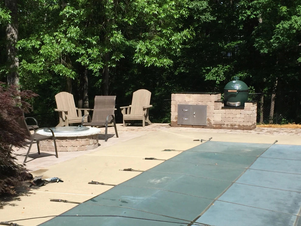 Pool Patio Extension with Firepit & Grill by High Rock Land & Hardscapes - Photo 2