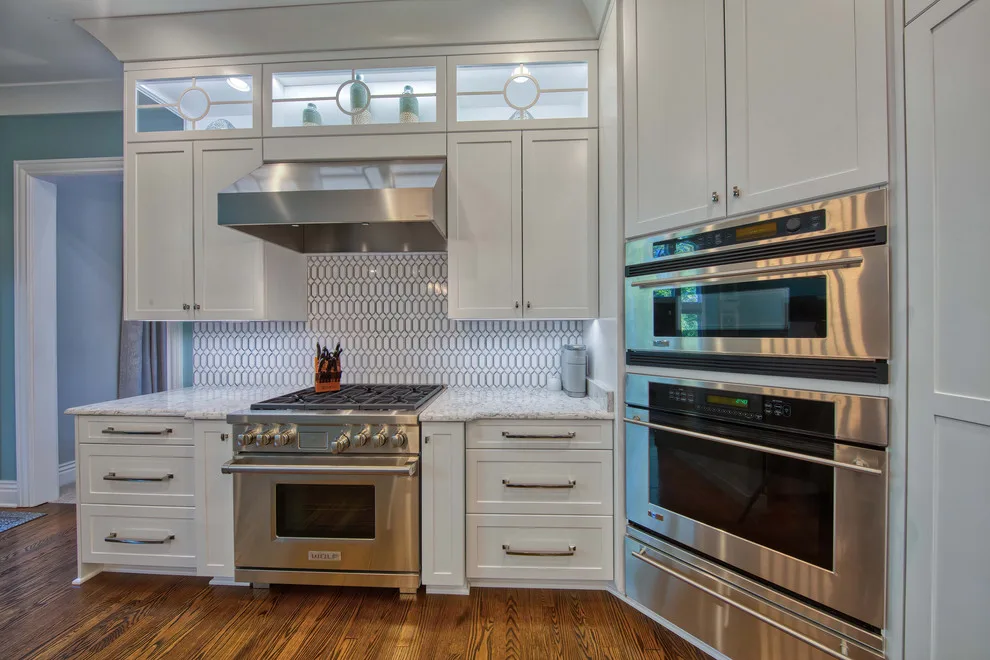 2019: An Enchanting White Kitchen with a Spacious Island by Lisa Lynn Designs Home Store & Design Studio - Photo 12