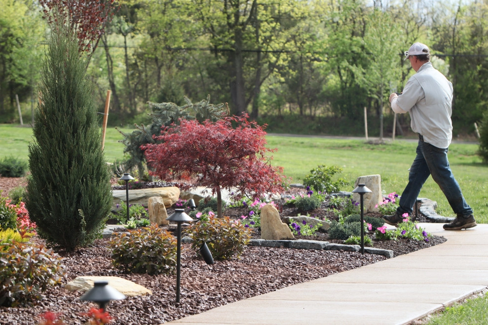 Landscape Planting, Lighting, and Using Red Tipple Stone by Holly Days Nursery & Landscaping - Photo 21