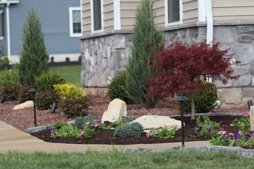 Landscape Planting, Lighting, and Using Red Tipple Stone by Holly Days Nursery & Landscaping - Photo 34