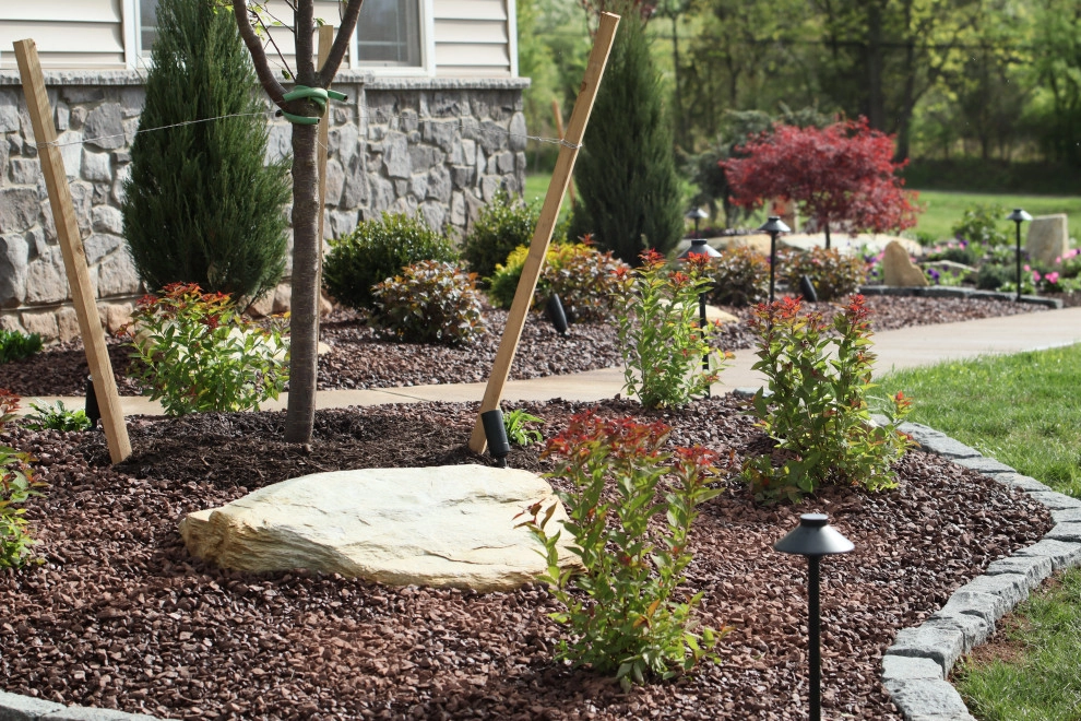 Landscape Planting, Lighting, and Using Red Tipple Stone by Holly Days Nursery & Landscaping - Photo 16