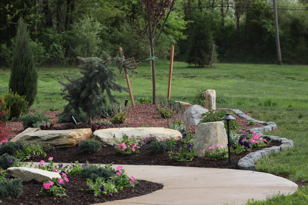 Landscape Planting, Lighting, and Using Red Tipple Stone by Holly Days Nursery & Landscaping - Photo 31