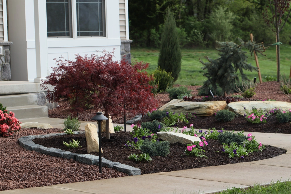 Landscape Planting, Lighting, and Using Red Tipple Stone by Holly Days Nursery & Landscaping - Photo 15