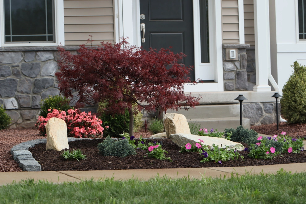 Landscape Planting, Lighting, and Using Red Tipple Stone by Holly Days Nursery & Landscaping - Photo 22
