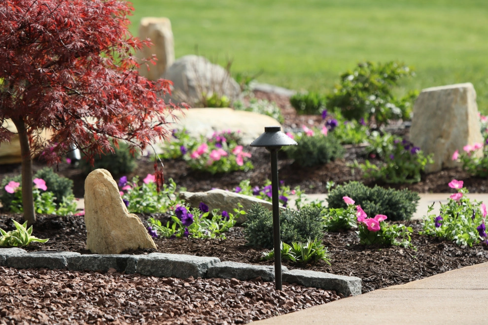 Landscape Planting, Lighting, and Using Red Tipple Stone by Holly Days Nursery & Landscaping - Photo 12