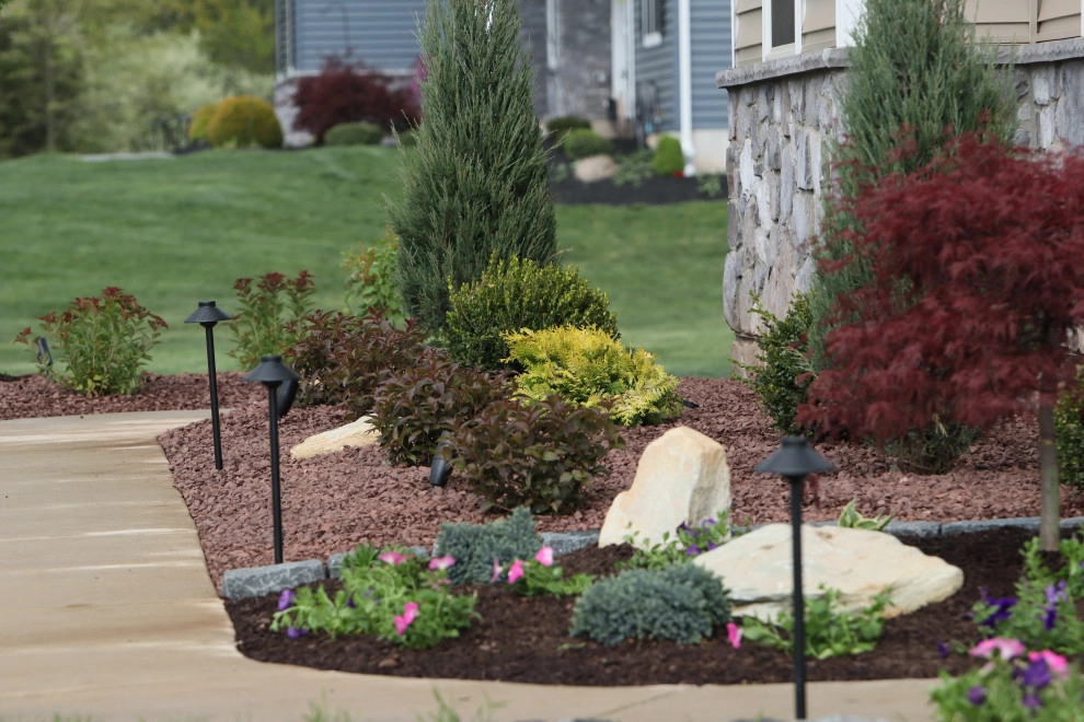 Landscape Planting, Lighting, and Using Red Tipple Stone by Holly Days Nursery & Landscaping - Photo 26